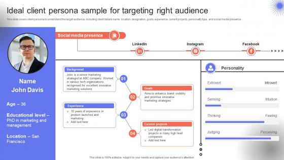 Trade Event Tactics To Boost Ideal Client Persona Sample For Targeting Right Audience SA SS V Trade Event Tactics To Boost Ideal Client Persona Sample For Targeting Right Audience SA SS V