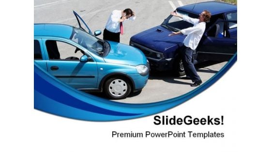 Traffic Car Accident People PowerPoint Themes And PowerPoint Slides 0511