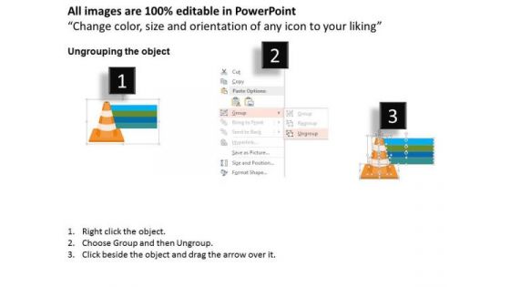 Traffic Cone With Tags And Icons PowerPoint Templates