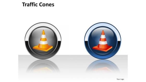 Traffic Cones Icons PowerPoint Slides And Ppt Diagram Templates