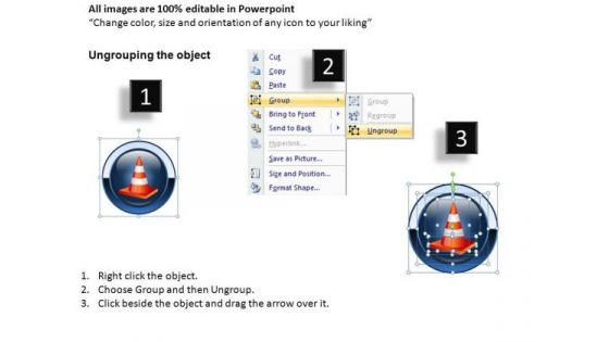 Traffic Cones Icons PowerPoint Slides And Ppt Diagram Templates