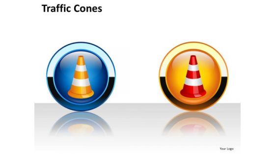 Traffic Cones PowerPoint Clipart Image Graphics Slides