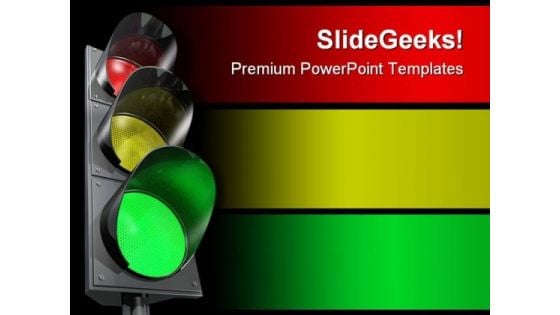 Traffic Lights Metaphor PowerPoint Themes And PowerPoint Slides 0811