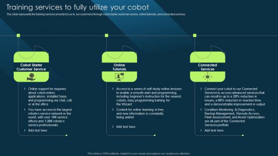 Training Services To Fully Utilize Your Cobot Cobot Safety Measures And Risk Sample PDF