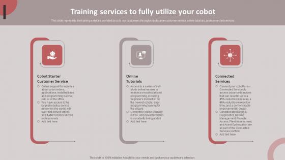 Training Services To Fully Utilize Your Cobot Cobots For Improved Productivity Themes PDF Training Services To Fully Utilize Your Cobot Cobots For Improved Productivity Themes PDF