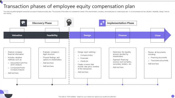 Transaction Phases Of Employee Equity Compensation Plan Ideas Pdf
