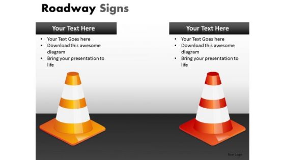Transport Roadway Signs PowerPoint Slides And Ppt Diagram Templates