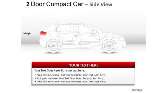 Transportation 2 Door Gray Car Side PowerPoint Slides And Ppt Diagram Templates