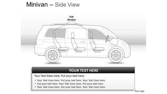 Transportation Green Minivan Side View PowerPoint Slides And Ppt Diagram Templates