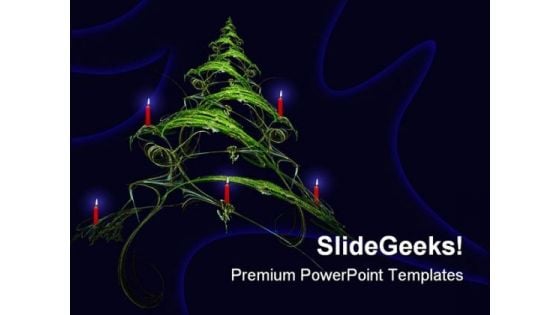 Tree Christmas PowerPoint Template 0610