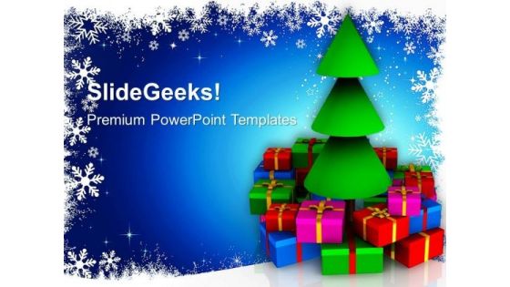 Tree With Gifts Christmas PowerPoint Templates Ppt Backgrounds For Slides 1112