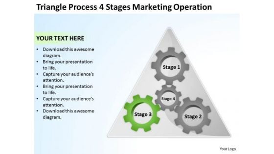 Triangle Process 4 Stages Marketing Operation Ppt Business Plans How To PowerPoint Slides