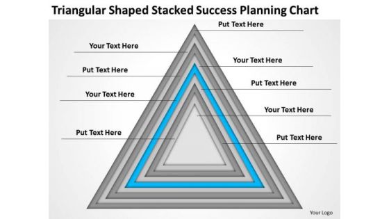 Triangular Shaped Stacked Success Planning Chart Ppt 5 Business Wiki PowerPoint Templates