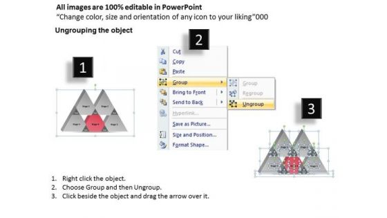 Triangular Venn Diagram Seth 5 Stages Ppt Write Business Plan Template PowerPoint Slides