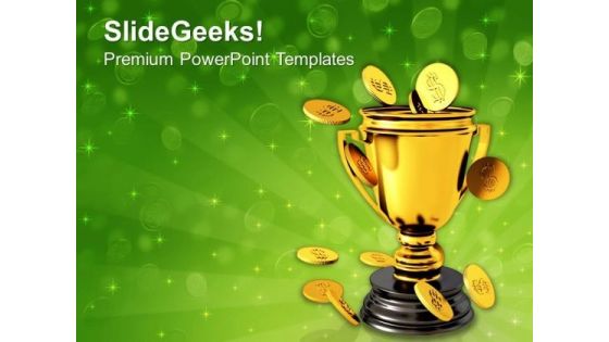 Trophy And Coin Currency Business PowerPoint Templates And PowerPoint Themes 1112