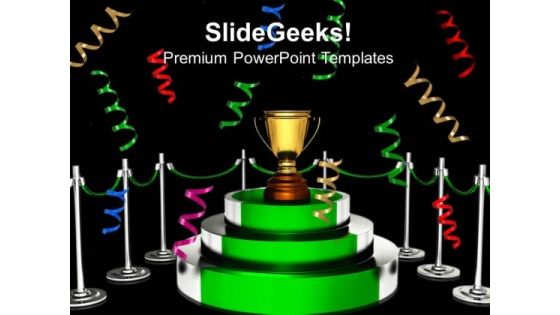 Trophy Cup For Winner Success PowerPoint Templates And PowerPoint Themes 0912