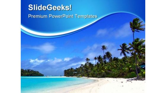 Tropical Beach Nature PowerPoint Backgrounds And Templates 1210