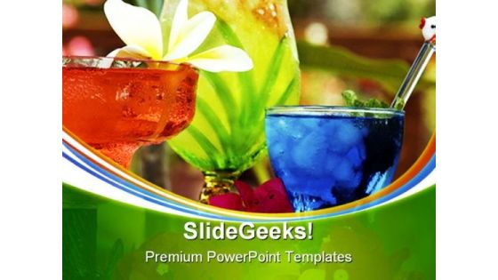 Tropical Drinks Food PowerPoint Themes And PowerPoint Slides 0411