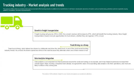 Trucking Industry Market Analysis And Trends Trucking Services Business Plan Sample Pdf