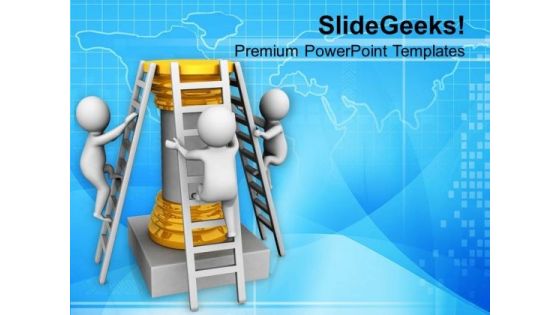 Try To Climb The Ladder Of Success PowerPoint Templates Ppt Backgrounds For Slides 0613