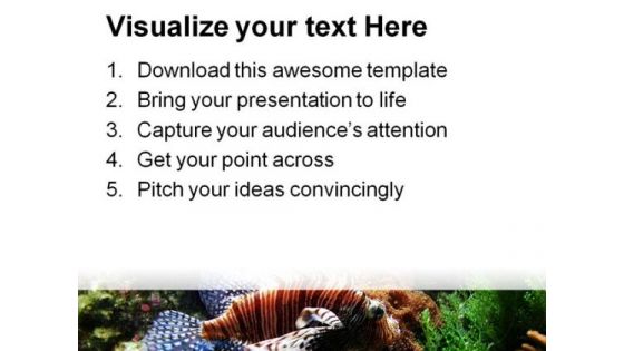 Turkey Pterois Volita Animals PowerPoint Themes And PowerPoint Slides 0411