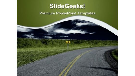 Turn Ahead Nature PowerPoint Themes And PowerPoint Slides 0811