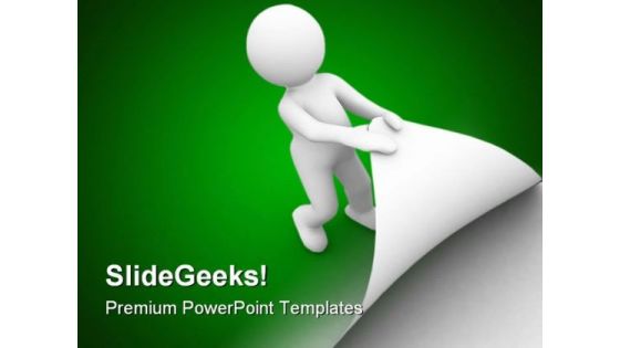 Turn Page People PowerPoint Backgrounds And Templates 1210