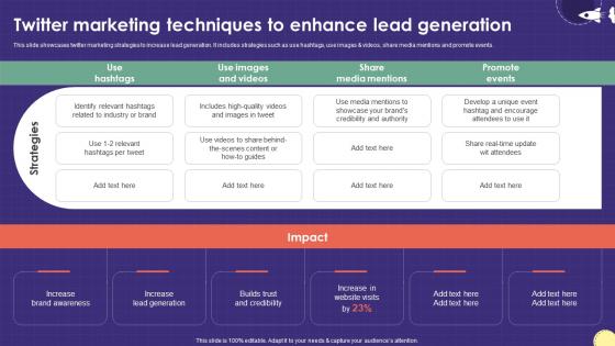 Twitter Marketing Techniques To Enhance Marketing Plan For Boosting School Strategy SS V Twitter Marketing Techniques To Enhance Marketing Plan For Boosting School Strategy SS V