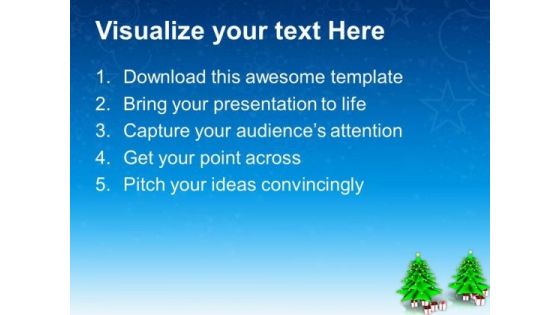 Two Christmas Tree With Gifts Events PowerPoint Templates Ppt Background For Slides 1112