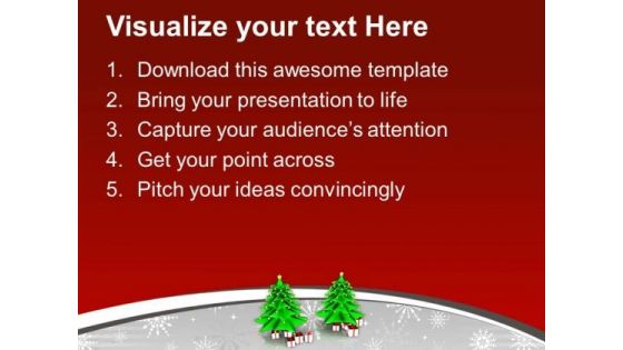 Two Christmas Tree With Gifts PowerPoint Templates Ppt Backgrounds For Slides 0113