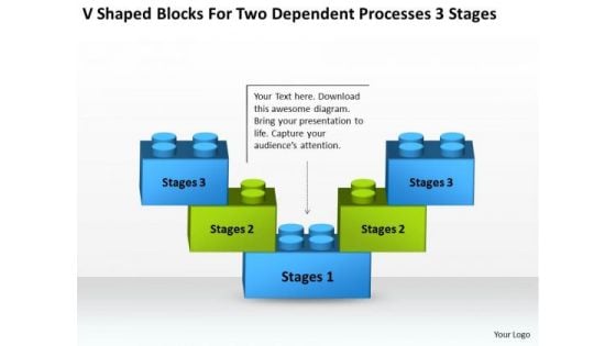 Two Dependent Processes 3 Stages Real Estate Investment Business Plan PowerPoint Templates