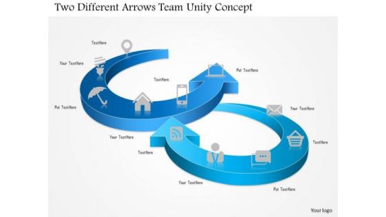 Two Different Arrows Team Unity Concept Presentation Template