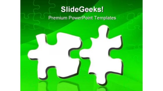 Two Jigsaws Puzzle Shapes PowerPoint Themes And PowerPoint Slides 0811 Two Jigsaws Puzzle Shapes PowerPoint Themes And PowerPoint Slides 0811