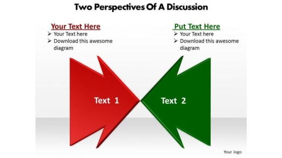Two Perspectives Of A Discussion Cycle Chart PowerPoint Slides Two Perspectives Of A Discussion Cycle Chart PowerPoint Slides