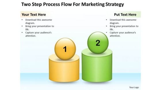 Two Step Process Flow For Marketing Strtegy Ppt Business Planning Software PowerPoint Templates