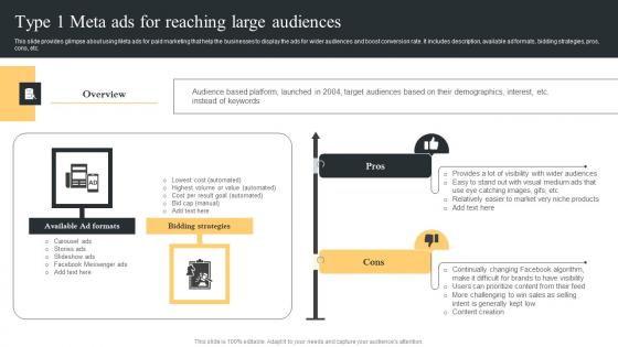 Type 1 Meta Ads For Reaching Comprehensive Guide For Paid Media Marketing Strategies Formats Pdf