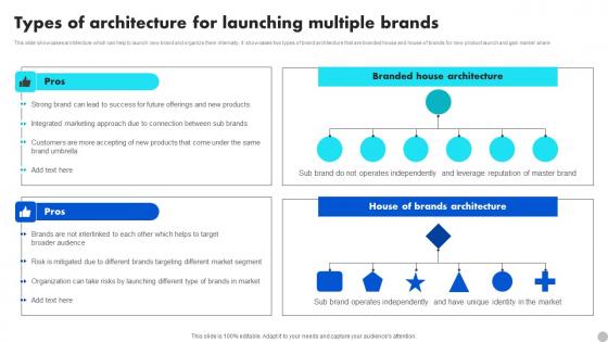 Types Of Architecture For Launching Multiple Brands Brand Diversification Approach Portrait Pdf