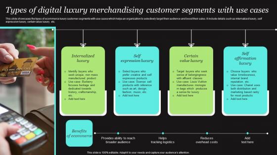 Types Of Digital Luxury Merchandising Customer Segments With Use Cases Infographics Pdf