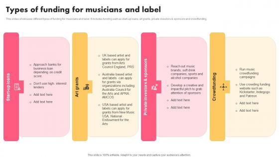 Types Of Funding For Musicians Music Industry Marketing Plan To Enhance Brand Image Topics Pdf