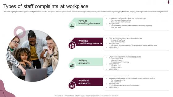 Types Of Staff Complaints At Workplace Inspiration Pdf