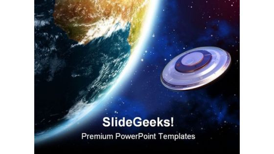 Ufo Invasion Globe PowerPoint Templates And PowerPoint Backgrounds 0811