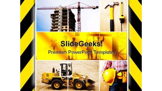 Under Construction Architecture PowerPoint Templates And PowerPoint Backgrounds 0811