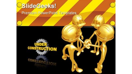 Under Construction Architecture PowerPoint Themes And PowerPoint Slides 0711