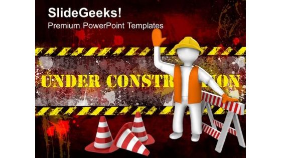 Under Construction Business PowerPoint Templates And PowerPoint Themes 0512