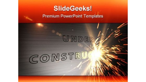 Under Construction Industrial PowerPoint Template 0810