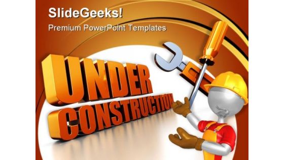 Under Construction People PowerPoint Themes And PowerPoint Slides 0511