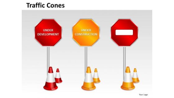 Under Construction Road Signs PowerPoint Slides And Ppt Diagram Templates