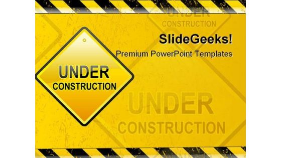 Under Construction Symbol PowerPoint Templates And PowerPoint Backgrounds 0811