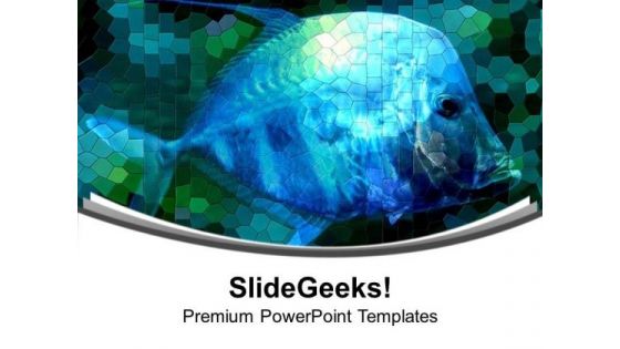 Under Water View With Fish PowerPoint Templates Ppt Backgrounds For Slides 0713