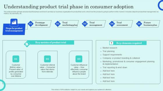 Understanding Product Trial Phase In Consumer Adoption Overview Of Customer Adoption Process Portrait Pdf